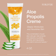 Forever Living Aloe Propolis Creme packaging emphasizes clean design for daily skincare