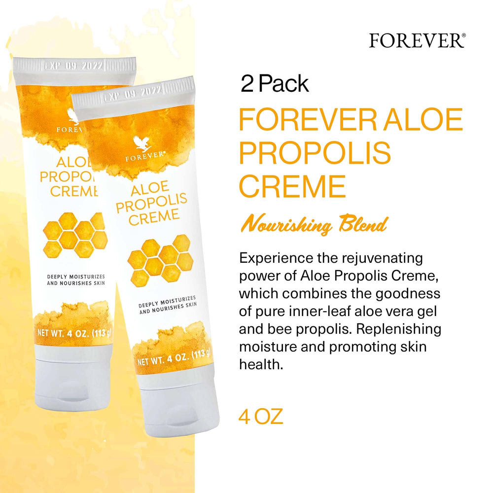 Forever Living Aloe Propolis Creme texture swatch illustrating rich moisture and smooth application