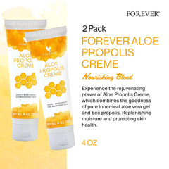 Forever Living Aloe Propolis Creme texture swatch illustrating rich moisture and smooth application