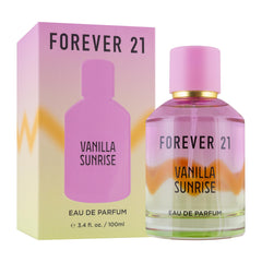 Forever 21 Vanilla Sunrise EDP bottle shows warm vanilla notes for everyday elegance.
