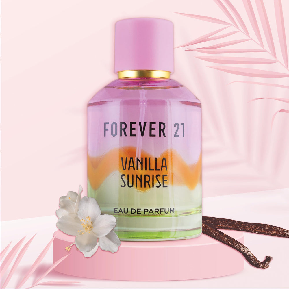 Forever 21 Vanilla Sunrise packaging box delivers a premium unboxing experience.