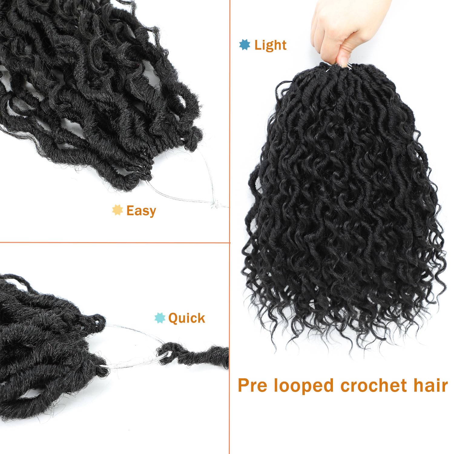 Forevery Goddess Locs in-hand installation, convenient self-application.