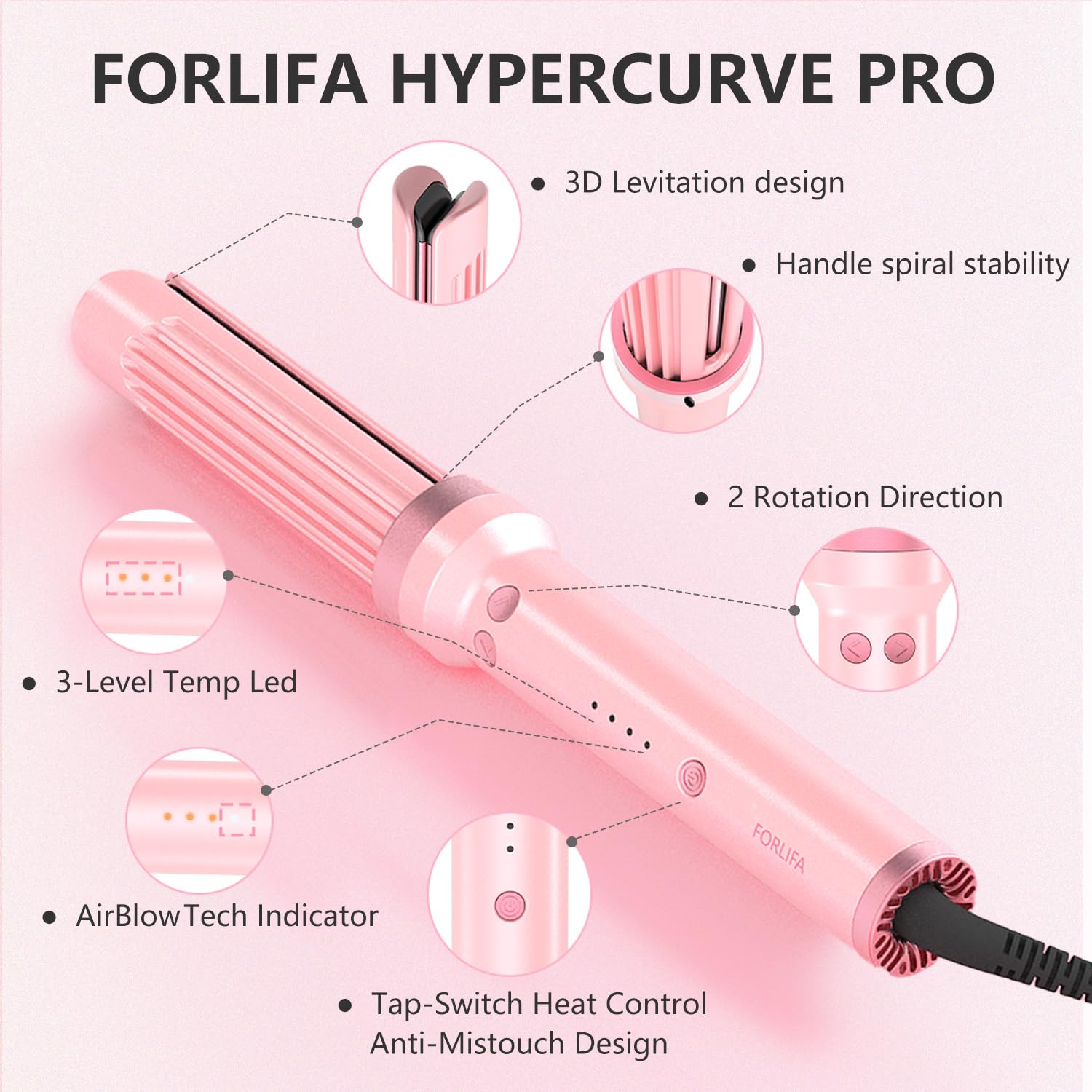 FORLIFA ergonomic handle and easy-use design supports quick, comfortable styling.