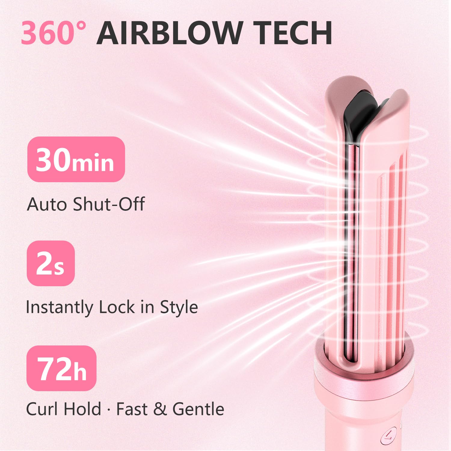 FORLIFA triple-protect-ionics shield highlights heat protection and anti-static benefits.