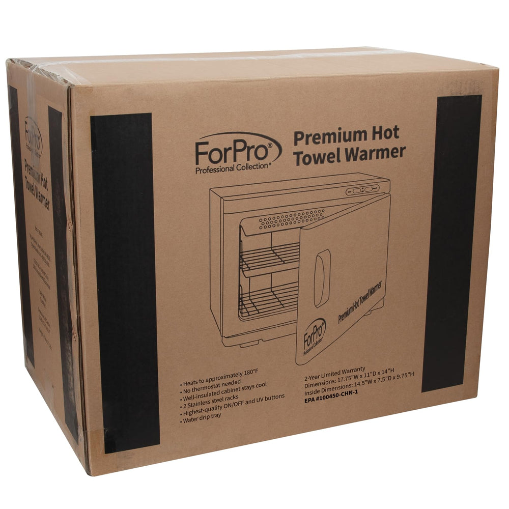 ForPro 24-towel capacity supports efficient salon workflows.
