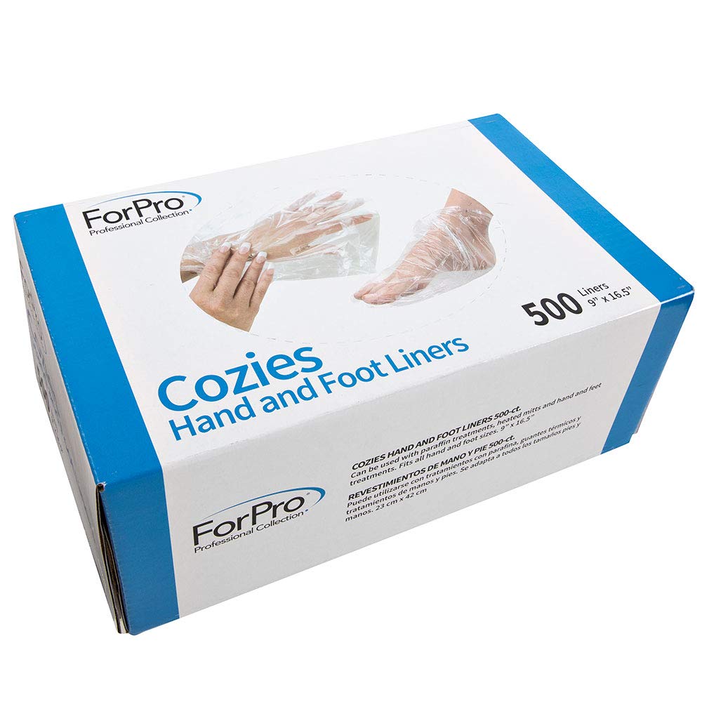 ForPro Cozies foot liners demonstrate heat-trapping film to protect booties and extend post-treatment comfort.