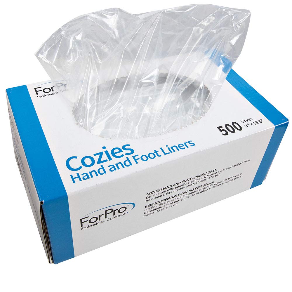 ForPro Cozies hand liners show warm wax retention and drip protection for spa at home.