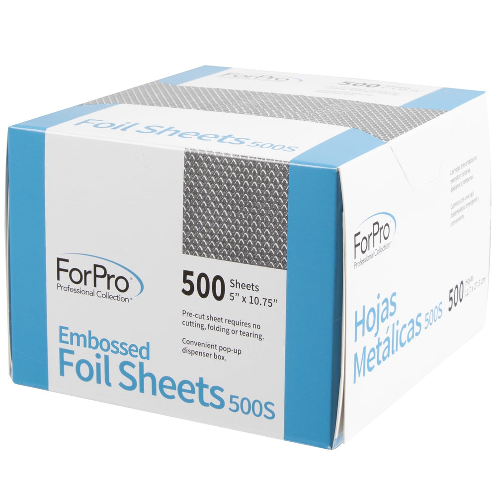 ForPro embossed foil sheets aid hair color wrapping during highlighting sessions.