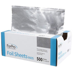 ForPro embossed foil sheets 900S in pop-up dispenser for precise hair color application.
