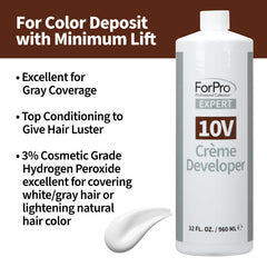 ForPro Expert 10V crème developer color-deposit use for even tones.