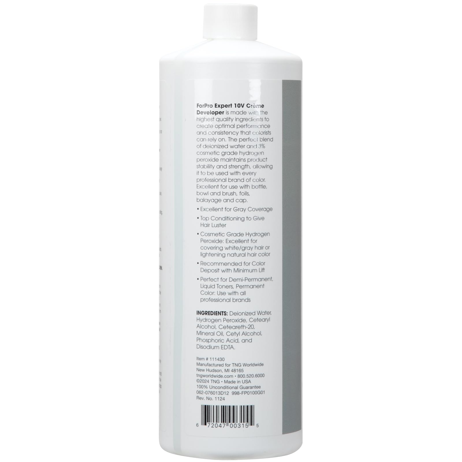 ForPro Expert 10V crème developer gray-coverage focus, ideal for blending natural gray.