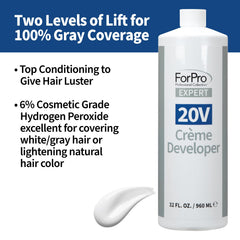 ForPro Expert 20V Creme Developer balayage use highlights salon-ready color possibilities.