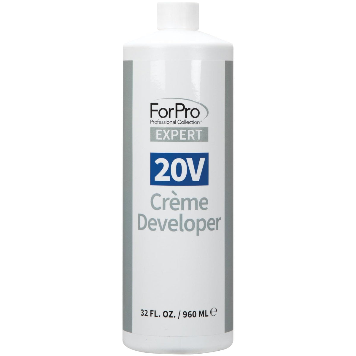 ForPro Expert 20V Creme Developer bottle application for smooth color mixing and even lift.