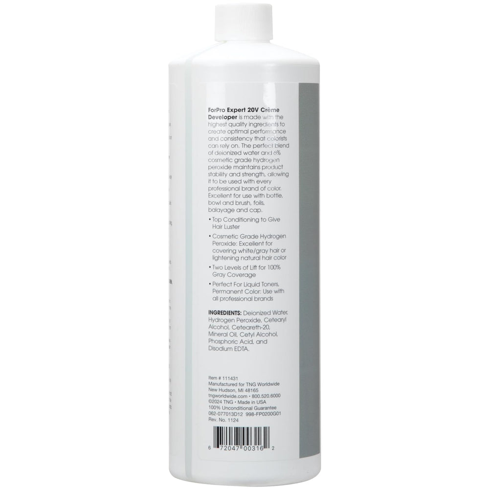 ForPro Expert 20V Creme Developer foil application enabling precise lightening and gray coverage.