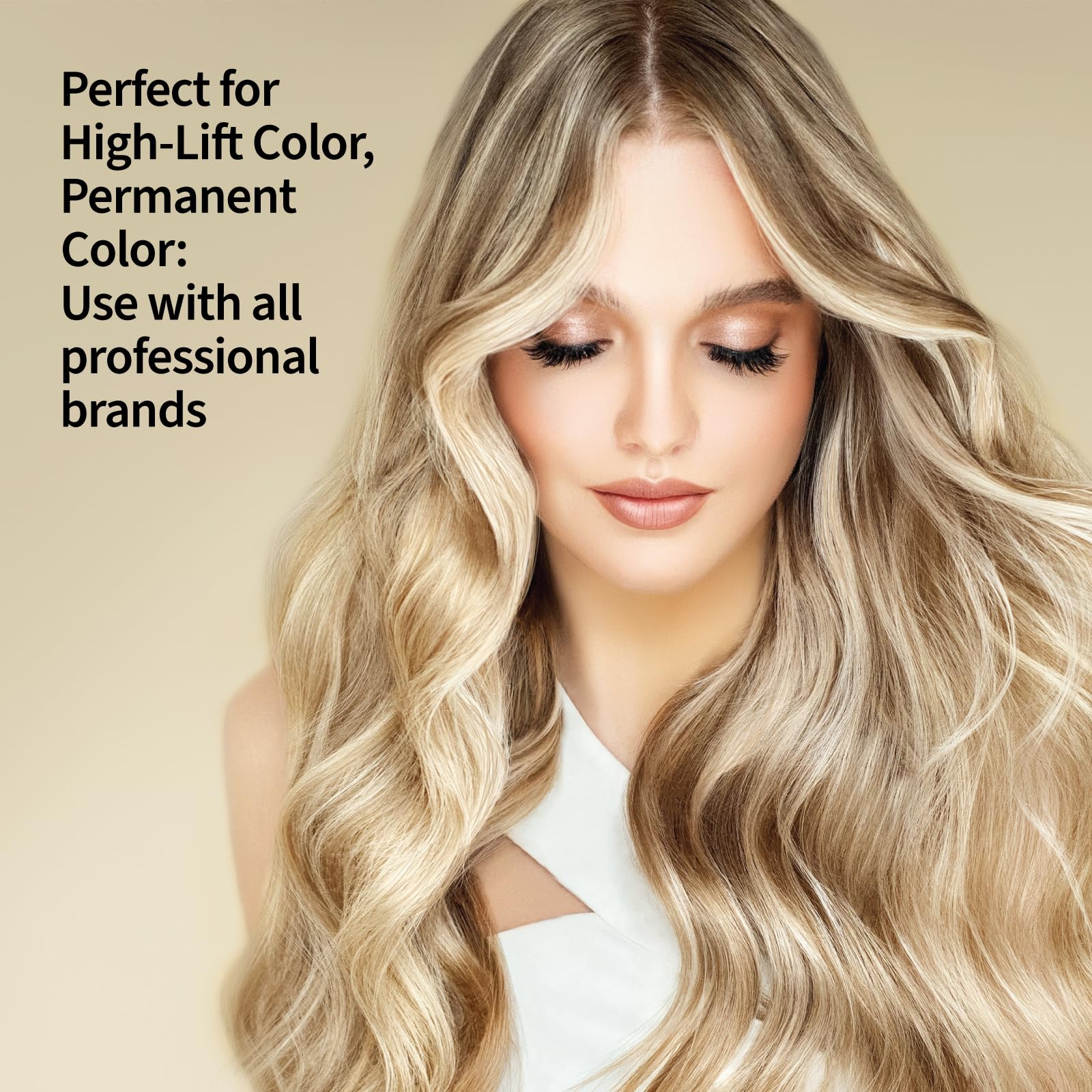ForPro Expert 30V Creme Developer three-levels lift graphic for targeted gray coverage.