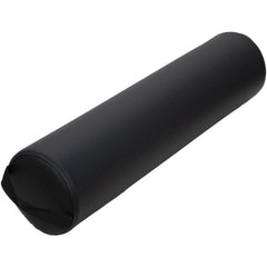ForPro Full Round Bolster Pillow black front view supports back and neck