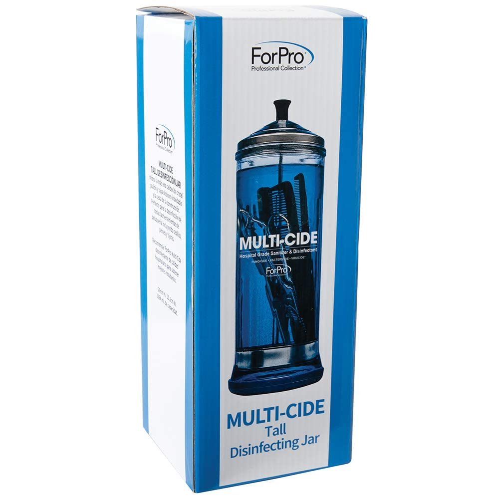 ForPro Multi-Cide jar shows 3.5 inch width and 9.25 inch height