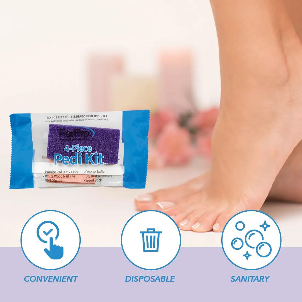 ForPro Pedi Kit 100-count box ready for busy salons