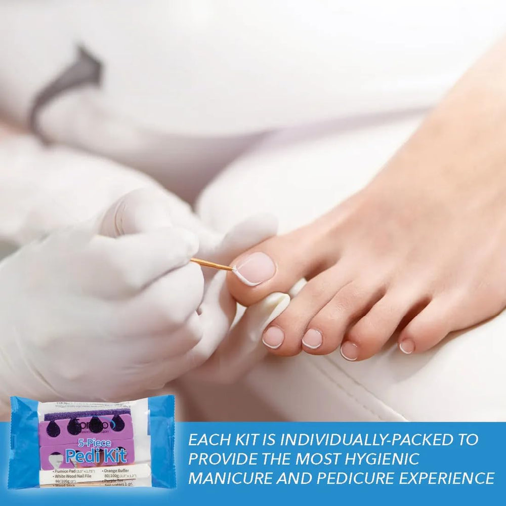ForPro Pedi Kit disposable set promotes quick, sanitary service between clients.