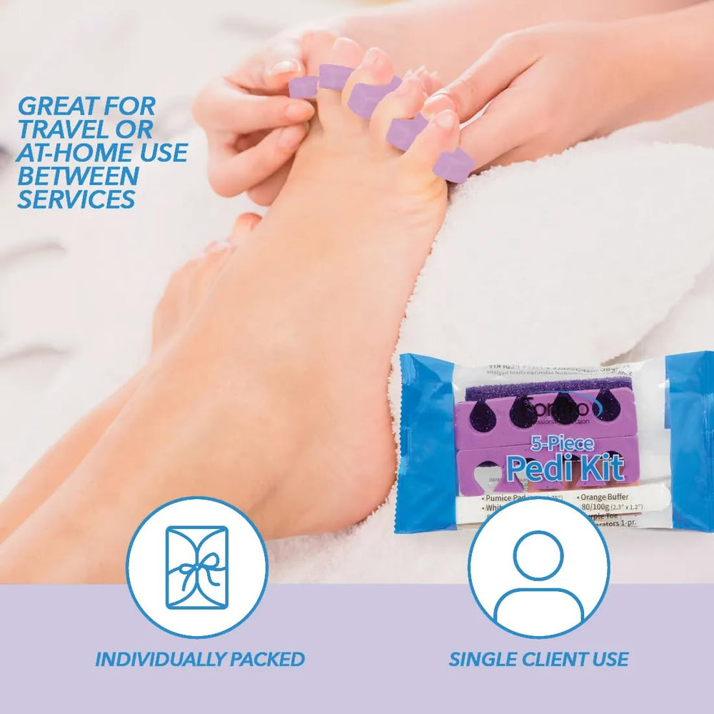 ForPro Pedi Kit individually-packed packaging emphasizes hygiene and client-ready kits.