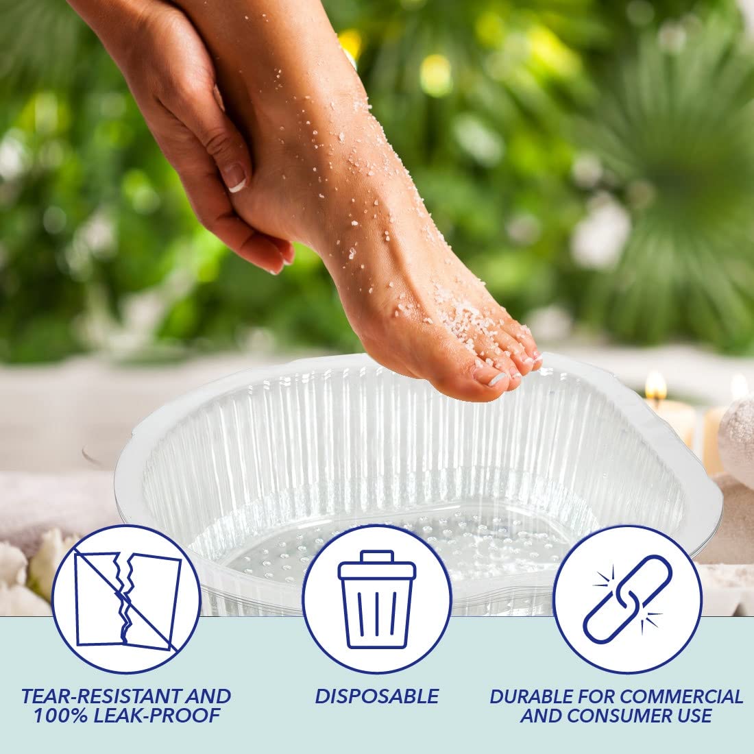 ForPro liners are 6 inches deep, 14.5 by 12.5 inches for a secure bath.