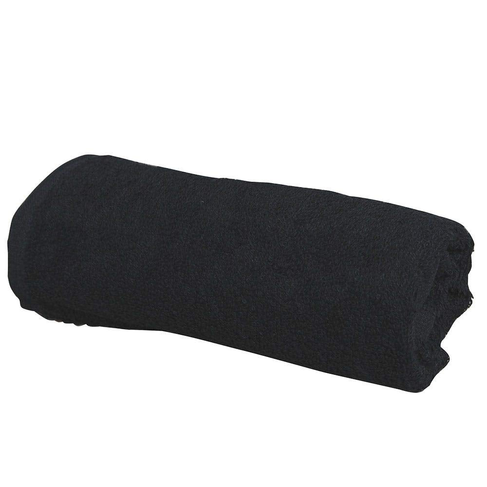 ForPro black towels are easy-care; machine-wash hot water effectively.