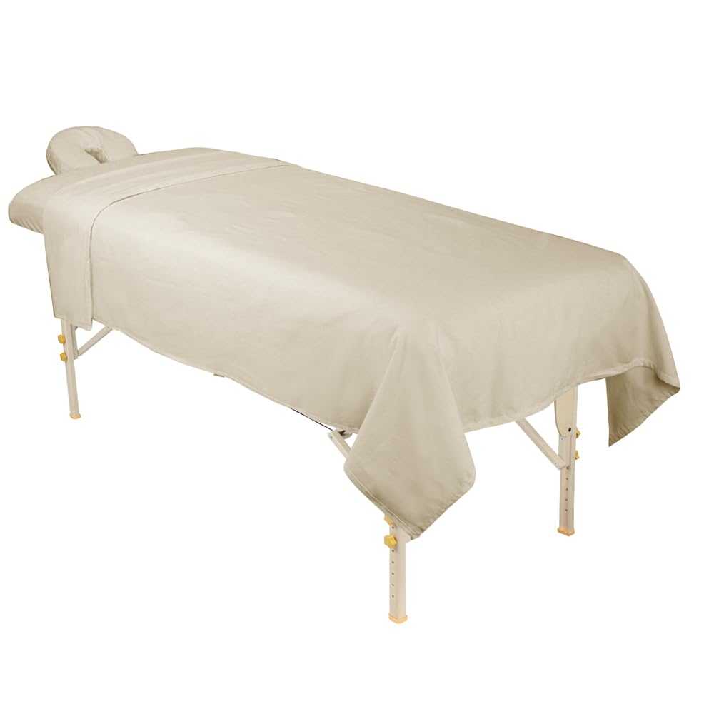ForPro Premium Flannel face rest cover shown with secure fit and table protection