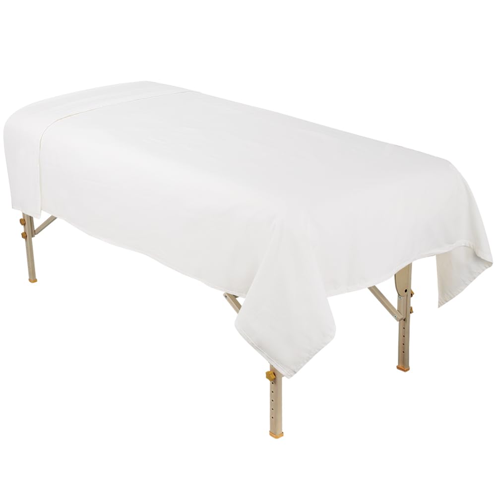 ForPro Premium Flannel Flat Sheet white care guidance including washing and drying tips
