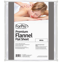ForPro Premium Flannel Flat Sheet white fabric texture highlighting soft warmth and durability
