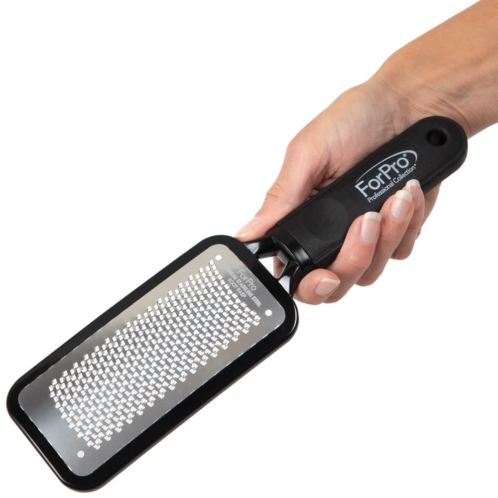ForPro Premium Foot Rasp in wet-use scenario provides safe pedicure tool option.