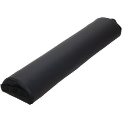 ForPro Premium Half-Round Bolster Pillow in black closeup shows durable vinyl and support