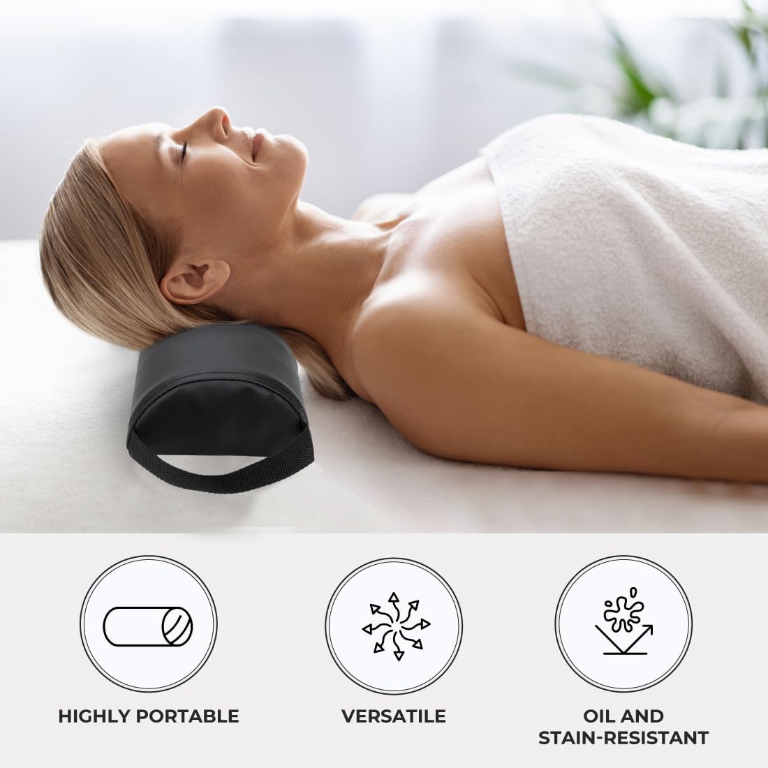 ForPro Premium Bolster Pillow carry handle enables portable use
