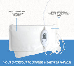 ForPro Premium Heated Mitts dual settings illustrate adjustable warmth for quick pre-treatment comfort