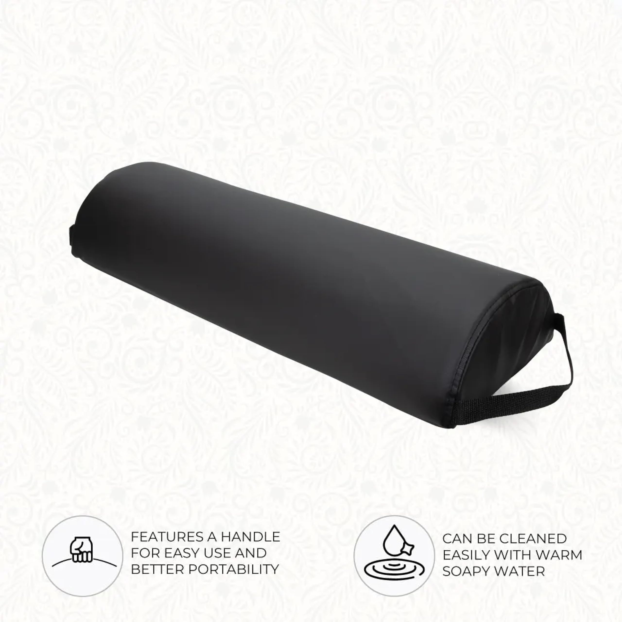 ForPro Premium Jumbo Half-Round Bolster Pillow neck support for comfortable alignment