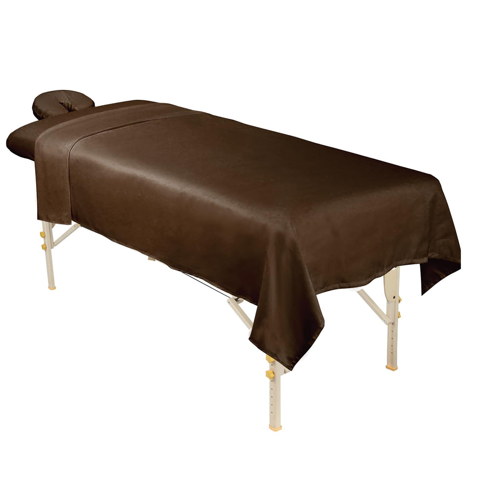 ForPro massage face rest cover chocolate provides snug fit and quick cleanup.