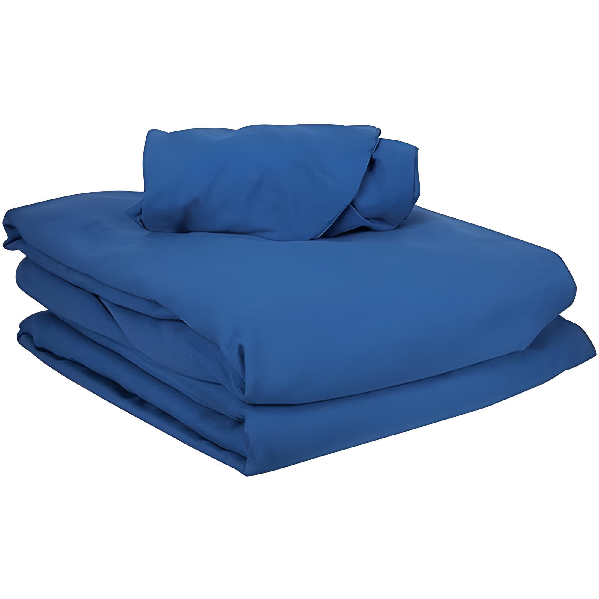 ForPro premium massage fitted sheet Ocean Blue showcasing tight fit on standard table