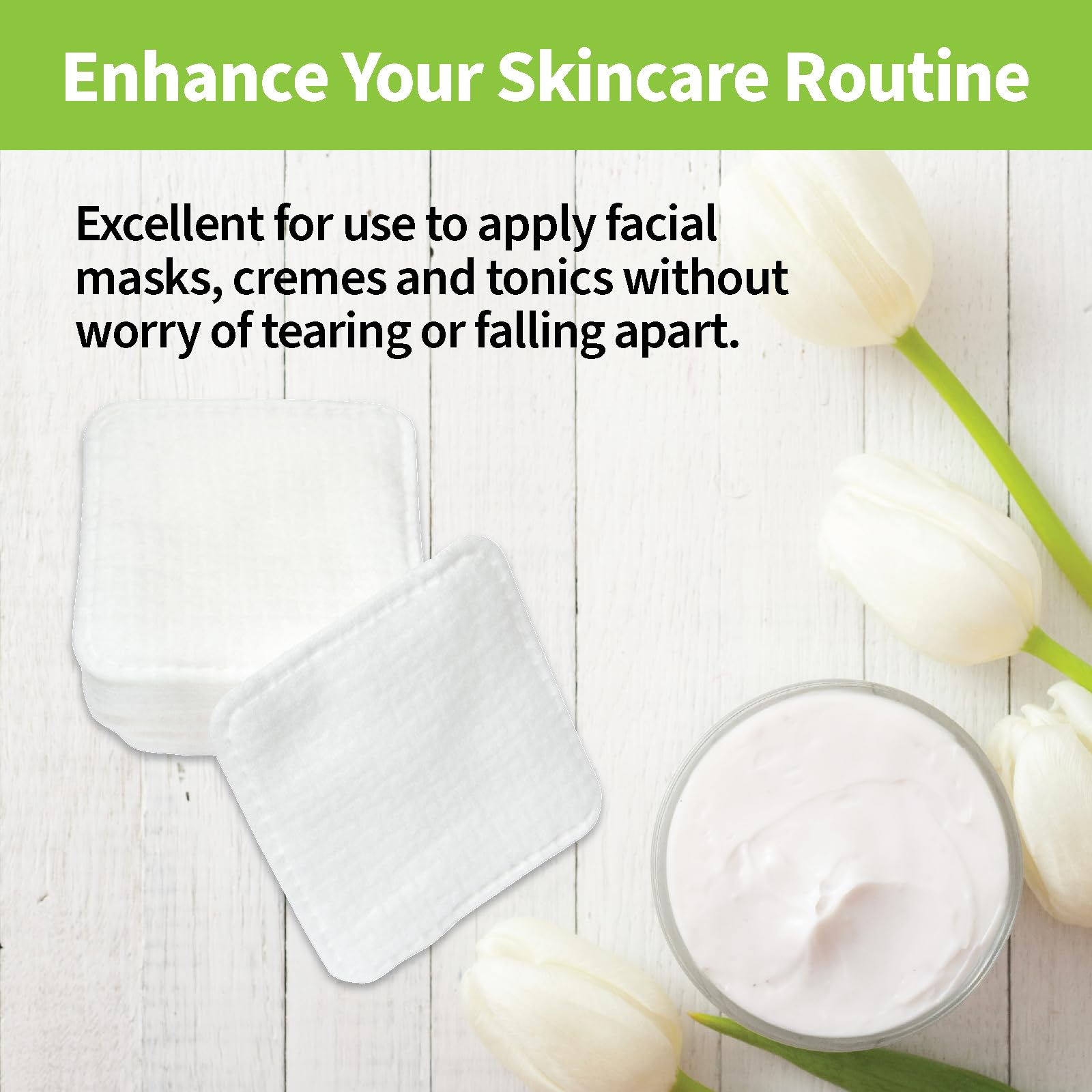 ForPro Premium Pure & Simple XL Facial Pads makeup removal use for quick cleansing.
