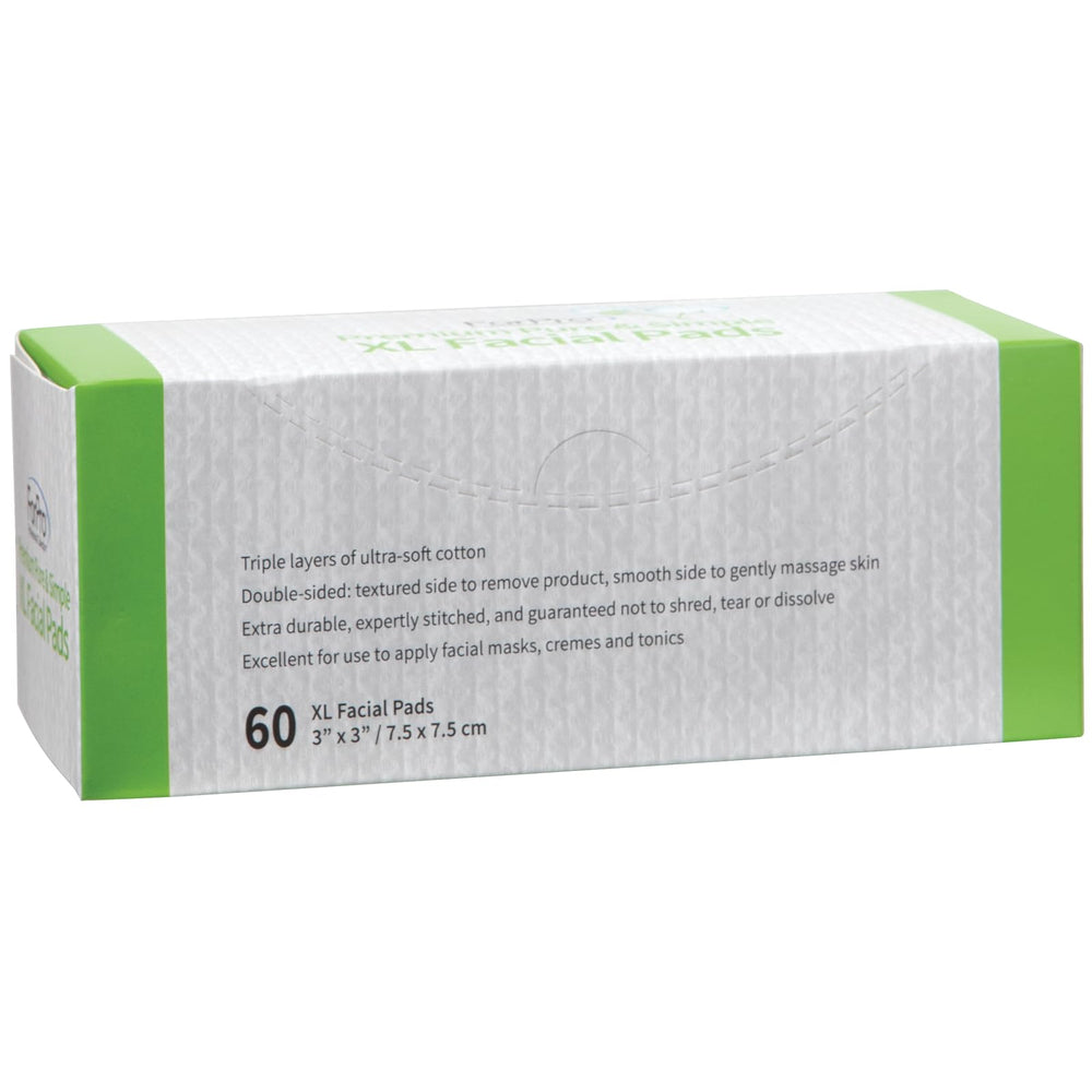 ForPro Premium Pure & Simple XL Facial Pads 3x3 inch size for full-face coverage.