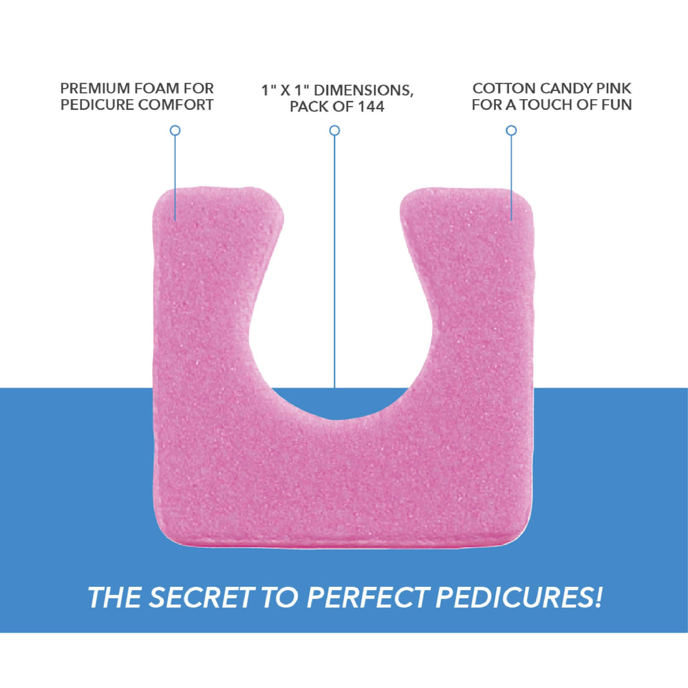 ForPro Professional Collection disposable toe separators demonstrate hygienic single-use pedicure tools.