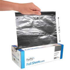 ForPro embossed-design foil sheets grip hair better for smooth wrapping during color treatments.