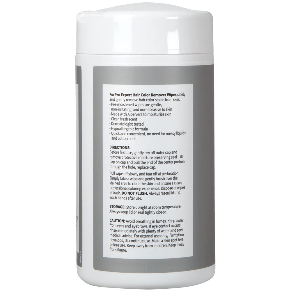 ForPro Professional Collection Aloe Vera infused wipe highlights skin moisturizing during cleanup.