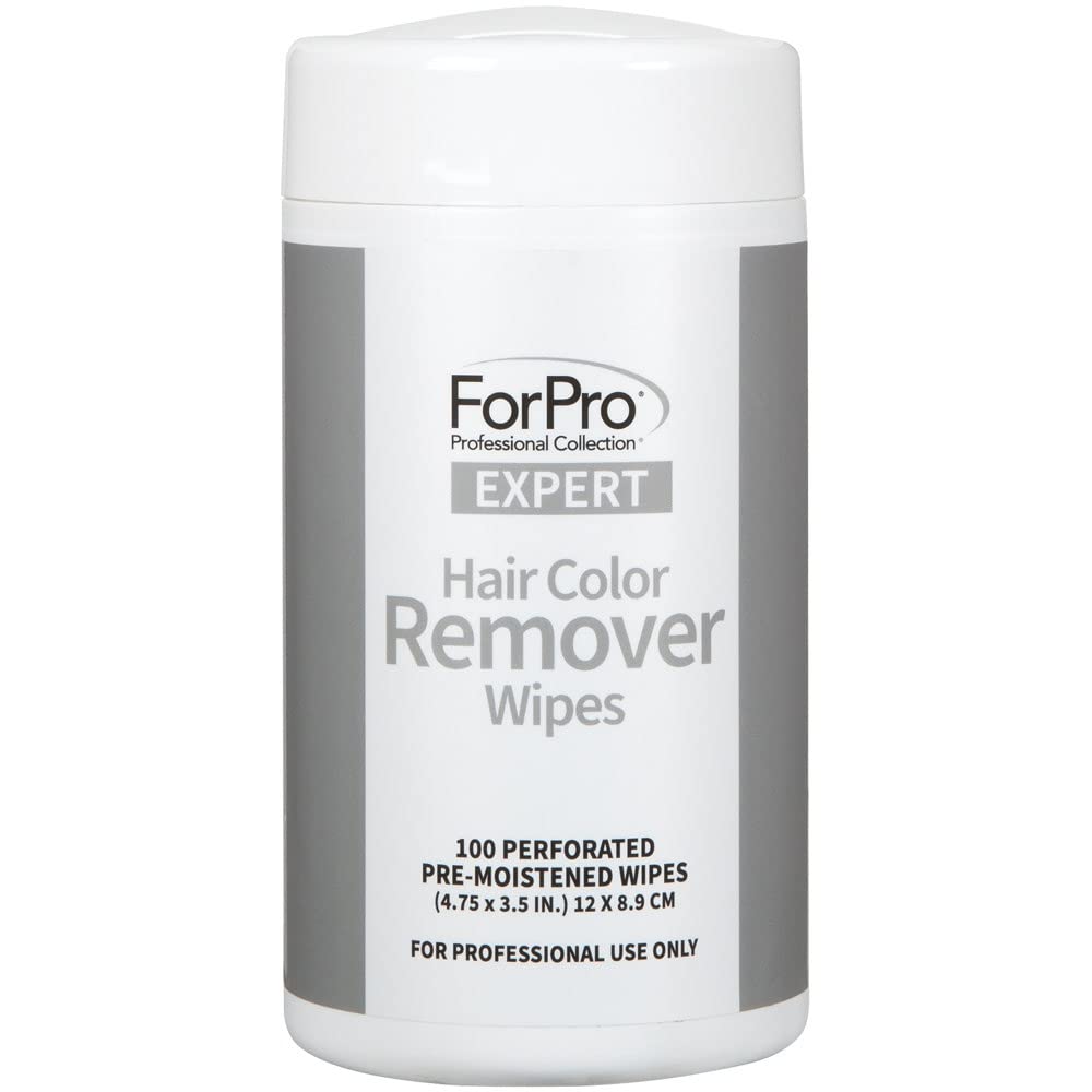 ForPro Professional Collection Expert Hair Color Remover Wipes texture closeup demonstrates gentle, non-irritating cleanup after dye.