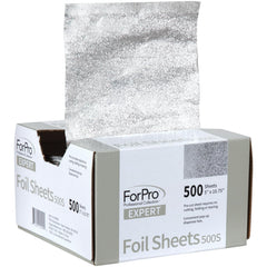 ForPro hair foil color application emphasizes embossed sheets gripping hair securely.
