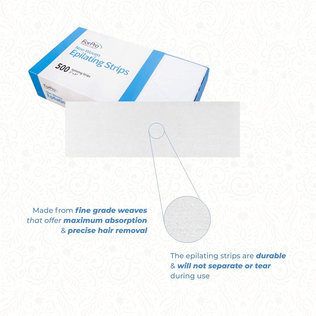 ForPro medium-thickness strips designed for legs, arms, and back waxing.