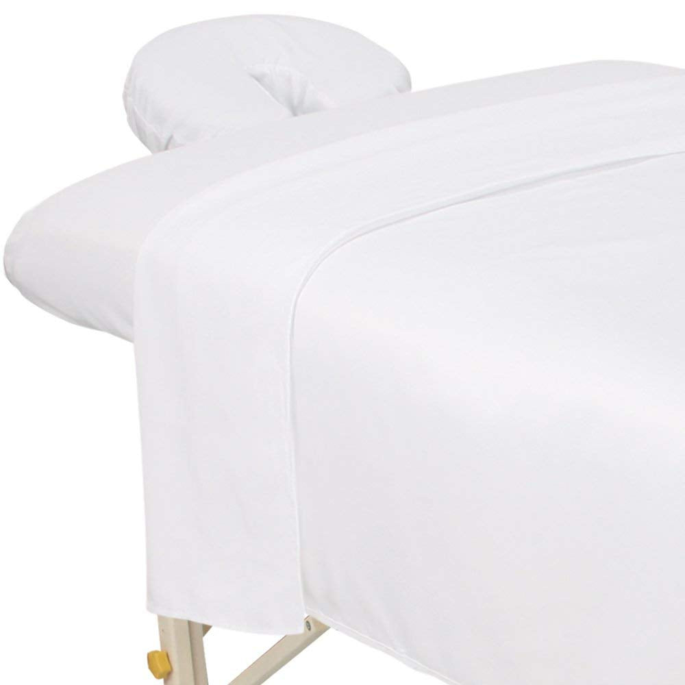 ForPro Professional Collection premium massage flat sheet white offers soft comfort and easy maintenance.