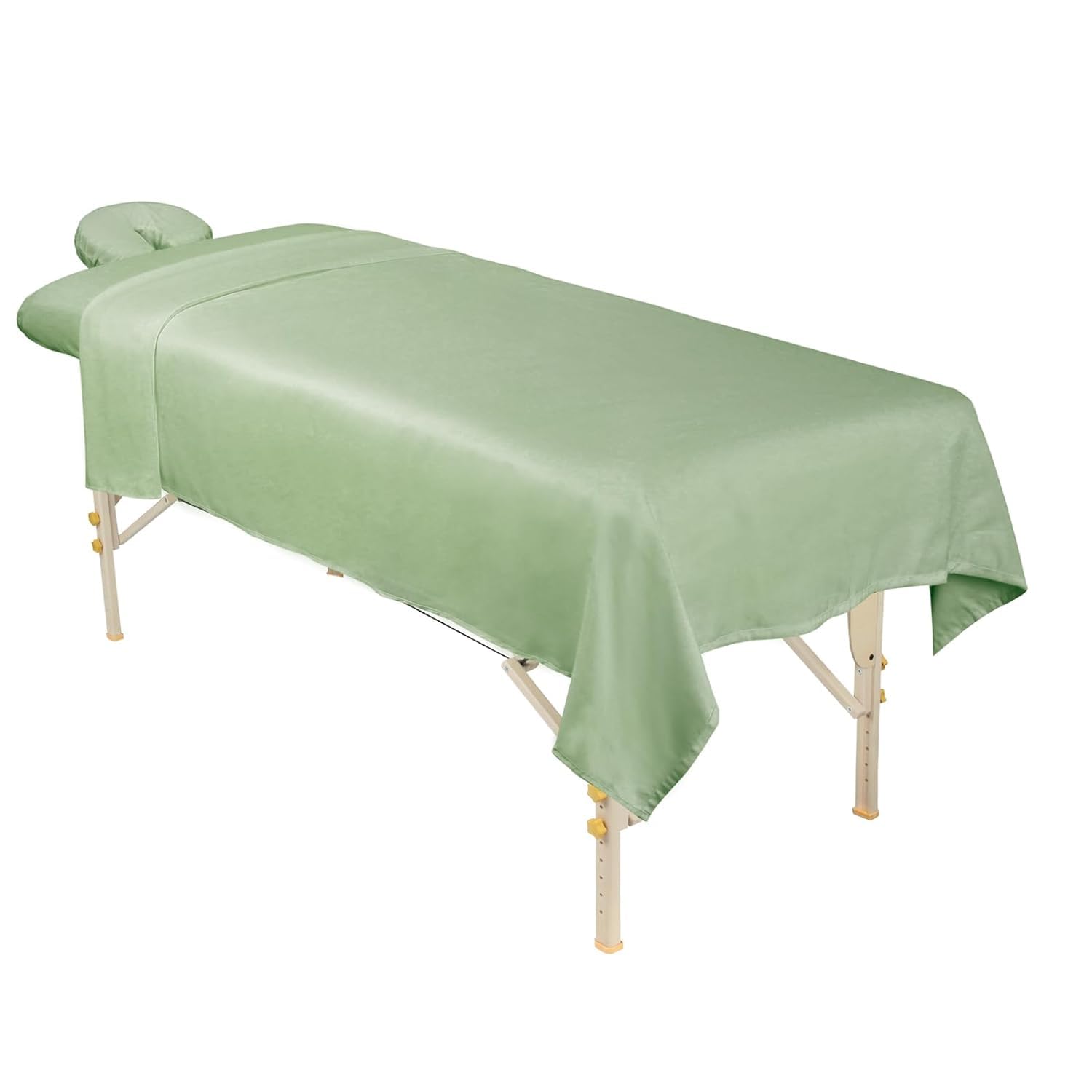 ForPro microfiber fitted sheet with all-around elastic ensures snug fit on standard tables