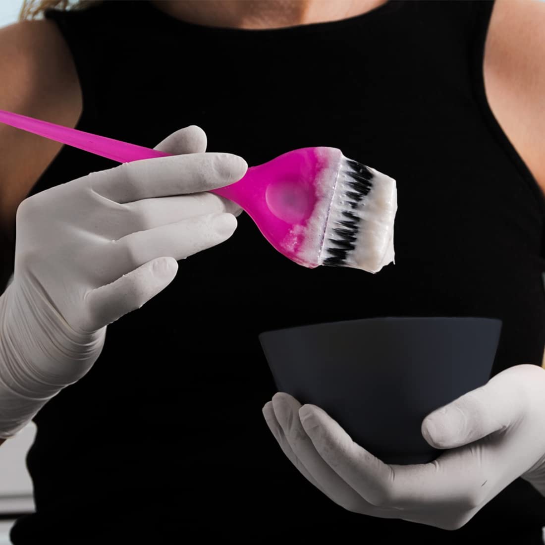 ForPro Professional Collection silicone bowl black stable-base ring ensures steady massage prep.