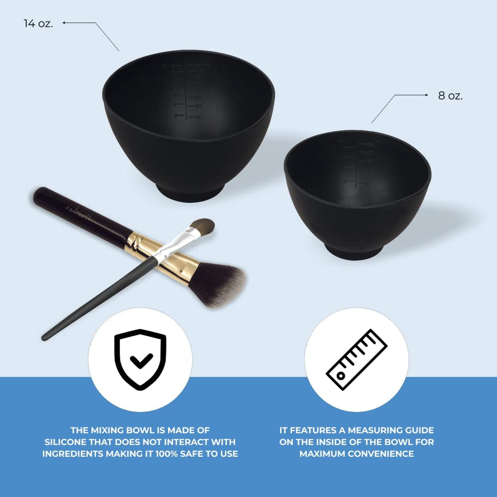 ForPro Professional Collection silicone mixing bowl black easy-clean dishwasher-safe design.