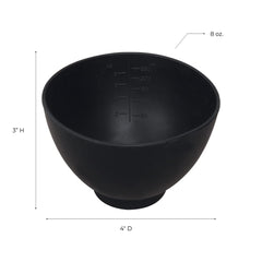 ForPro Professional Collection silicone mixing bowl black inside-measuring-guide aids accurate facial formulation.