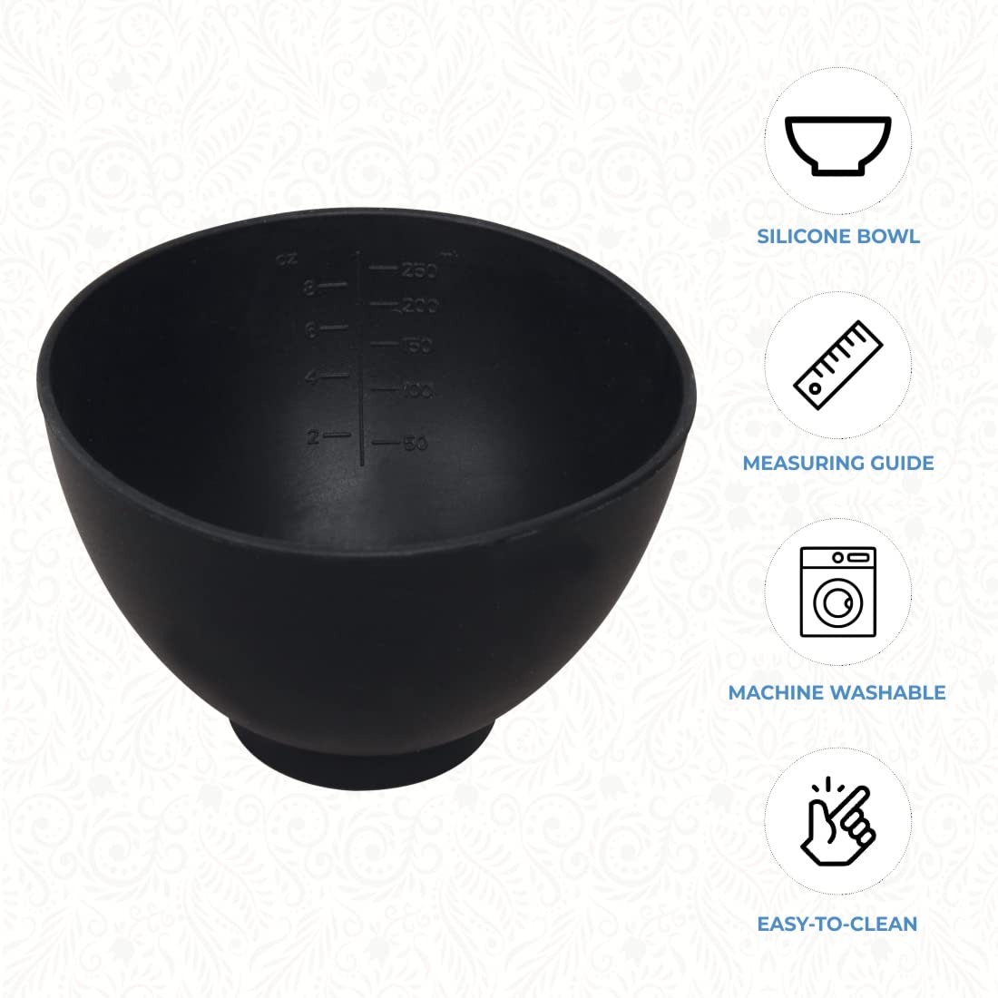 ForPro Professional Collection silicone mixing bowl black odorless material resists lingering scents.